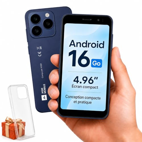 AGM Note N2 Mini Telefono Android 16 Go,4,96 Pollici Mini Smartphone