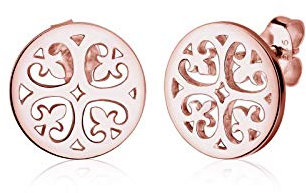 Elli Ohrringe Damen Ornament Orientalisch in 925 sterling Silber Rosé vergoldet