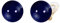 Traveller Ohrclip mit 16mm Lapis-Kugeln 22kt vergoldet - 112287
