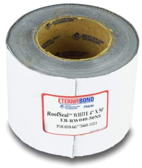 EternaBond RV Mobile Home Roof Seal Sealant Tape & Leak Repair Tape 4 x 50' Roll White Authentic (4''-50ft)