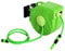 Outsunny Avvolgitubo da Giardino Retrattile con Tubo dell'Acqua 15 m, Rullo Avvolgitubo da Parete Girevole a 180°, Automatico Tubo da Giardino per Irrigazione in plastica, Verde
