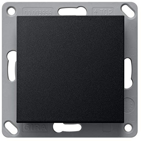 GIRA 2421005 Funk Wandsender EnOcean 1f Schwarzoxid M8 Flach Wippe 1.25mm Rechtsgewinde Elektromaterial Premium Schwarz