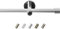 Rollmayer glänzend metall Gardinenstange Ø 16mm Rohr, Edelstahl für Ösenvorhang, Gardinen (Crux 320cm lang, Edelstahl, 1-läufig) modern Vorhangstange Ohne Ringe!