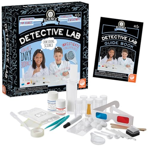 MindWare Science Academy Detective lab - Science Kits for Kids Age 8-12 - Kids Detective Kit Complete with 7 Forensics and Crime-Scene Investigations - Ages 8 and Up