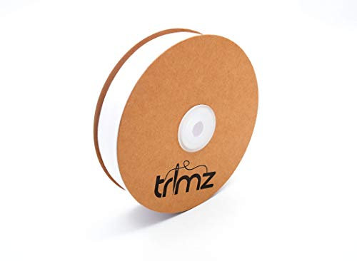 Trimz Schrägband aus Baumwollmischgewebe, 25 mm x 20 m, Weiß