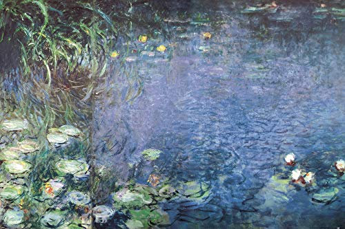 1art1 Claude Monet XXL Poster Seerosen, Morgen Plakat | Bild 120x80 cm