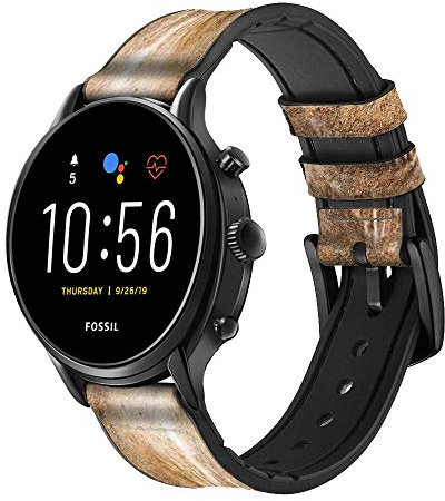 Alien Skull Fossil Cinturino in pelle e silicone Smartwatch per Fossil Wristwatch taglia (20mm)