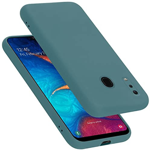 Cadorabo Hülle kompatibel mit Samsung Galaxy A20 A30 M10s Schutzhülle TPU Silikon Case Liquid Design Slim Kratzfest Liquidsilikon Microfaser Case Hülle für Galaxy A20 A30 M10s in Grün