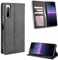 QiongniAN Hülle für Sony Xperia 10 II XQ-AU42 XQ-AU51 XQ-AU52 A001SO SO-41A / Xperia 10 MK. 2 - Leder Schutzhülle Case Cover in Schwarz