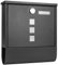 TekBox Mailbox Large Steel Wall-Mounted Parcel Post Letter Box with Keys (Dark Grey Mailbox)