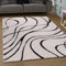 SANAT Wohnzimmer Teppich - Luxus Shaggy Nicht-schuppend Teppich, Wohnzimmer Schlafzimmer Esszimmer Eingangsbereich Teppiche, Schwarz Creme 200 x 280 cm