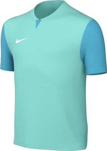 NIKE DR0942-354 Y NK DF Trophy V JSY SS T-Shirt Unisex Hyper Turq/Chlorine Blue/White Size XS