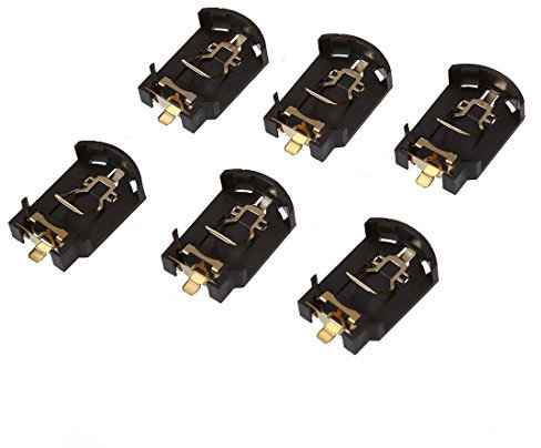 Dacvgog 6 Stueck Kunststoffgehaeuse CR2032 Knopfzelle Batterie Socket Halter Kasten