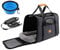 Morpilot Cat Carrier, Airline Approved Pet Carrier, Portable Dog Bag, Breathable Small Travel Cage with Adjustable Shoulder Strap and Bowl, Grey