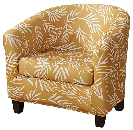 ele ELEOPTION Stretch Sesselbezug Club Stuhlhussen 2-teiliges Sesselhussen mit Sitzkissenbezug Tub Chair Schonbezug Sofabezug Clubsessel Cocktailsessel