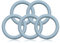 Ganzoo O-Ring Metall für Hunde-Leine, 20mm Innen-Durchmesser, 5 Stück, Zinkring mit Silikon-Beschichtung, nicht rostend, Rund-Ringe für Paracord 550 Halsband, Handtasche, Metallring, Farbe Pastellblau