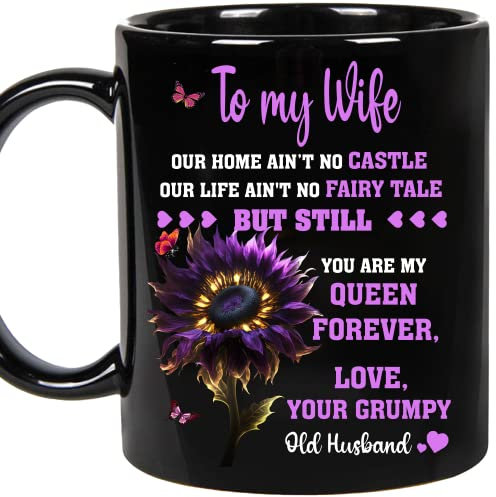 Regalo personalizzato per moglie da marito per anniversario di matrimonio, compleanno, festa della mamma o Natale – To my wife i wish i could turn back the clock, Wifey Hers tazza da caffè