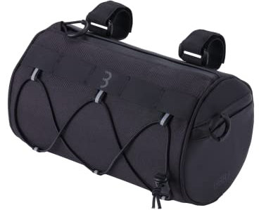 BBB Cycling Fahrradlenkertasche I wasserdichte Fahrradfronttasche I Lenkertasche I Rahmenaufbewahrungstasche I BarrelPack M BSB-151L, Schwarz