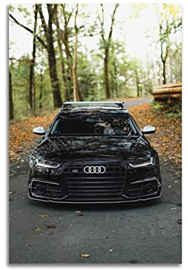 ISTI Sportwagen-Poster für Audi RS6 Avant Race Car Poster Dekorative Malerei Leinwand Wandposter und Kunstbild Druck Moderne Familie Schlafzimmer Dekor Poster 30 x 45 cm
