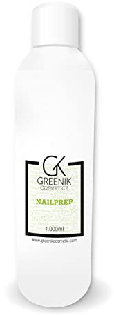 GREENIK NAILPREP 1000 ml. Desengrasa y deshidrata el lecho de la uña natural.