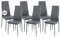 anrekl Juego de 6 sillas de comedor con reposabrazos, patas de metal, sillas de cocina modernas, cómodas sillas tapizadas, asiento para comedor, salón, cocina, gris