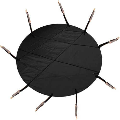 Solarplane Poolabdeckung Quadratische runde Außenpoolabdeckung, Winterabdeckung for regensichere, schneesichere, staubdichte, Durchmesser 1 4 5 6 9 m, robuste Polypropylen-Schutzabdeckung(Round,Dia 5m