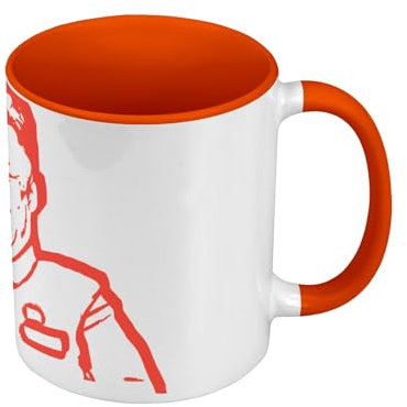 Fabulous Tasse Farbe Premium Orange – Kim Jong Un Diktator Nordkorea Kommunist – Tasse mit Henkel und farbigem Innenfutter