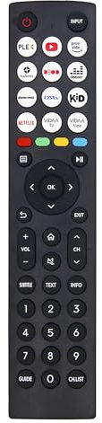 Nouvelle Remplacement Télécommande Hisense pour Hisense VIDAA LCD LED 4K UHD Intelligente télévision- Aucun Réglage Requis