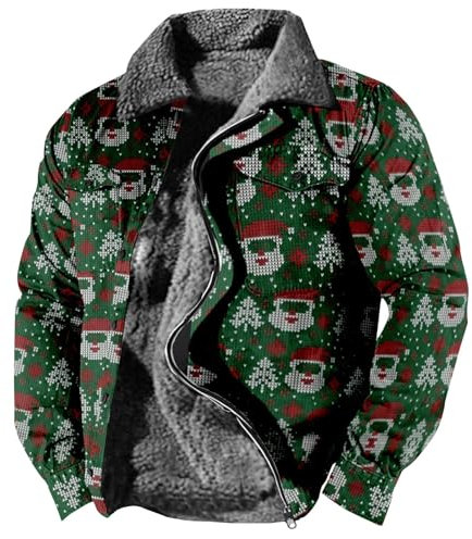 Fahrrad Poncho Wärme Weste Fleecejacke Für Sweatjacke Ohne Kapuze Winterjacke Herren Fellkapuze Sweatshirtjacke Herren Ohne Kapuze Herren Funktionsjacke Winterjacken Für Jungs(1-Dark Green,XXL)