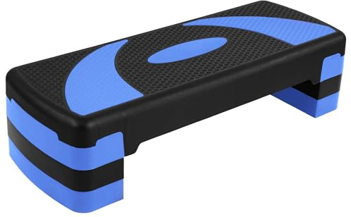 BalanceFrom Aerobic Step Platform Trainer with Adjustable 3-Level Risers, 400 Pound Weight Capacity – Non-Slip Exercise Stepper for Cardio, Strength, and Fitness Workouts at Home or Gym