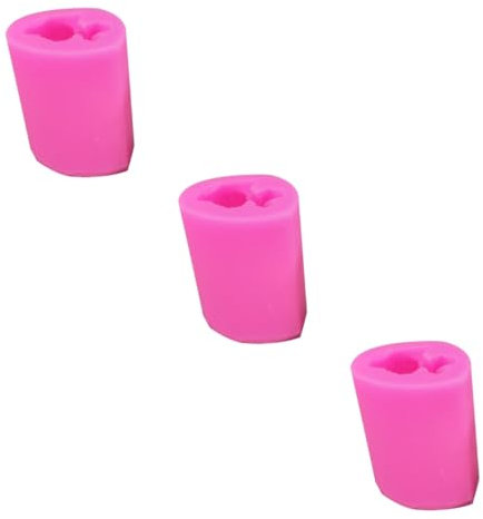 Cabilock 3 Pièces outil de décoration de gâteau moules en résine moule en forme de chat petit silicone mini-bougies eco moule entremet moule en silicone moule a gateau Positionner 3d rose