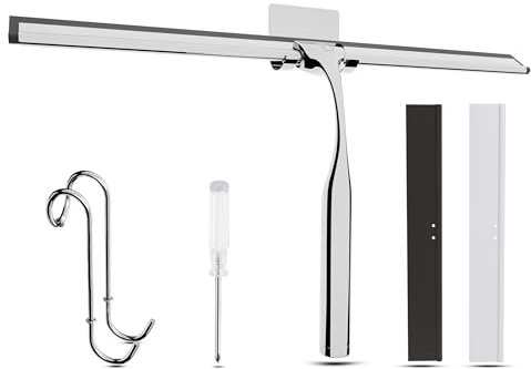 Wunset Superior-Duschabzieher-Auswahl: Mit Abziehern aus Edelstahl, Silikon und Gummi, Wasserabstreifern, Badezimmerutensilien, Abziehern für Duschkabinen (30 cm, Silber)