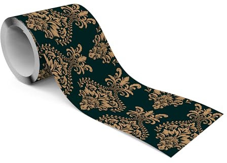 Muralo - Selbstklebende Bordüre - Tapetenbordüre Wandbördure - Dekorative Wandtatto für Wände, Möbel, Decken, Tapeten, Wandverkleidungen, Türen - Ornamente - Br.10cm x Hö.300cm