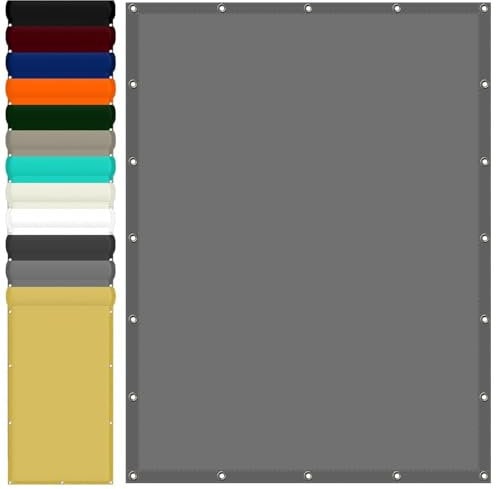 Sun Sail Shade 4 x 4 m(13.1 x 13.1ft) Waterproof Patio Sail Pergola with Free Rope UV Block Weather-Resistant with Grommets Pes Sun Shades Outdoor Garden Patio Party, Light Grey