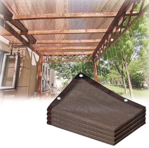 Rete Ombreggiante 2.5x5m 3x8m 6x6m 4.5x7m Telo Ombreggiante Occhiellato Panno Ombra Con Occhielli Tessuto Ombreggiante Rete Parasole Per Giardino Pergola Piante Da Patio Serra Pollaio(Misurare:2x2m/6.