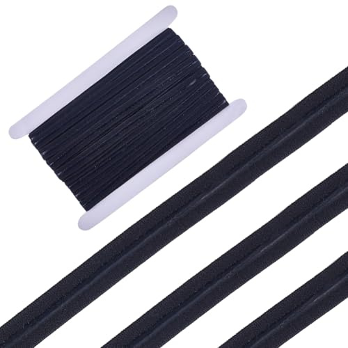 GORGECRAFT 10 Yards X 12mm Flaches Rutschfestes Elastisches Silikon Greifer Elastisches Rolle Mit 5mm Gummi StretchFaser GurtFür Selbstgemachte Stirnbänder Kleidungsstücke Hüte