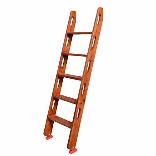 Heavy Duty Bunk Bed Ladder for Camper Adults Kids, Wooden Ladder for RV Bed/Home Loft/Dormitory, 60 70 Inch Extra Tall Step Ladders, Load 330lbs (Color : A, Size : 5-Step (1.5m/59