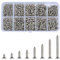 800 Pcs Vis Cruciforme Tete Plate, Vis Autotaraudeuses M2, Vis Auto Foreuse Métal, Vis Fraisée, Vis à Bois Kit 4-20mm, avec Boîte de Rangement