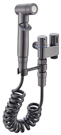 Guido per la doccia bidet, 1 su 2 Valvola a doppia controllo 1 in 2 lavaggio per bagno per lavaggio per bagno per bagno bidet, grigio