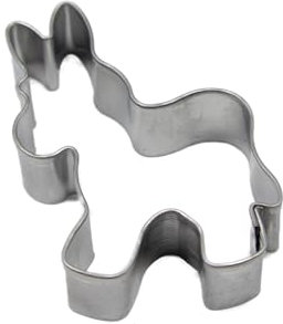 BekkiB - Ausstecher Esel - ca. 5 x 3,5 cm - Spülmaschinengeeignete Ausstechform aus Edelstahl - Zum Backen von Plätzchen - 7627