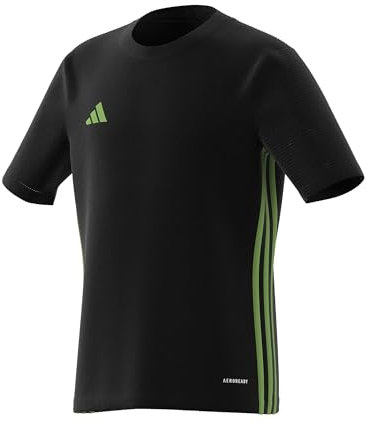 adidas Unisex Kinder Tabela 23 Jersey Youth T-Shirt, Schwarz/Semi Lucid Lime, 7-8 Jahre