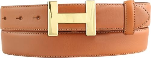 BELTINGER Hochwertiger Damen-Gürtel HELLA aus Vollrindleder 3,0 cm | Bombierter Ledergürtel Damen 30mm | Damen-Gürtel made in Italy | Tabac 115cm