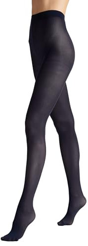 VENEZIANA NUOVA Satinelle 40 DEN Collants Colorés Femme - Microfibres Opaques - Résistants Et Confortables - Élégants Et Polyvalents - Haute Qualité Pour Toutes Occasions - Marine - L