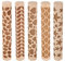 sourcing map Lot de 5 rouleaux à pâte à modeler en bois de 10,2 cm avec motif étoile - Outils de poterie - Rouleaux de texture de grain de bois pour argile - Pâte à modeler