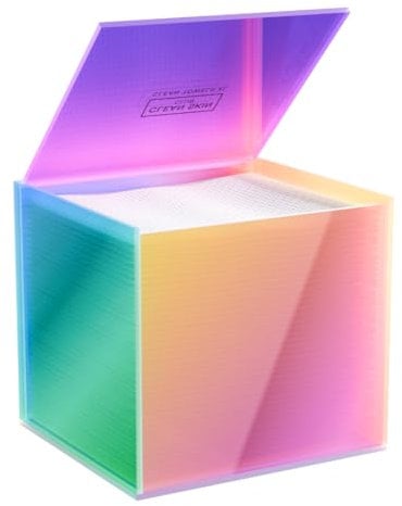 CLEAN SKIN CLUB The Prism Box for Clean Towels XL, Vibrant Storage Solution for 50 Disposable Towels, Stylish and Functional Bathroom Accessory