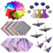 BDSHUNBF 150 Blatt Origami Papier Set, Quadratisches Papier 20x20 cm, Faltpapier Set mit Origami Papier Muster, Ideal für Origami Kunstprojekte, Hochwertiges Origami Papier für Kreative Bastelideen