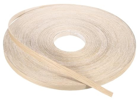 PATIKIL White Oak Edge Banding, 13 mm x 75 m Wood Veneer Tape Pre-glued Flexible Plywood Edge Banding with Hot Melt Adhesive for Furniture Restoration(1/2 x 250ft)