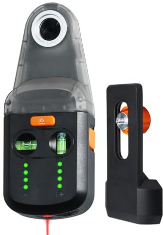 3-in-1 Elektrischer Bohrstaubabsauger für den Heimgebrauch mit Laser-Wasserwaage & Saughalterung | Präziser 2M Roter Laser, Integrierter Wiederaufladbarer Akku, 5KG Tragfähigkeit, IP54-Schutz