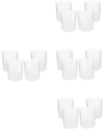 Amosfun 4 Juegos Vaso De Whisky Gafas Cupé Copas De Vino Cuadradas Vasos De Whisky Únicos Gafas Pasadas De Moda Vasos Azules Bebiendo De Barra Martini Transparent Vidrio 4 Uds * 4