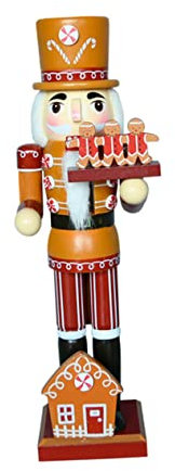 MAGICLULU Unique Wooden Nutcracker Christmas Decor Large Nutcracker Ornaments Gingerbread Man Christmas Decoration